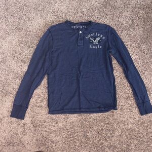 American Eagle Outfitters Deep Blue Tee
